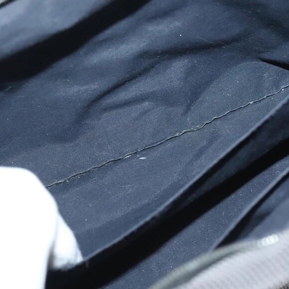 HERMES Her Line Clutch Bag Canvas Gray Auth 118940 - Picture 11 of 16